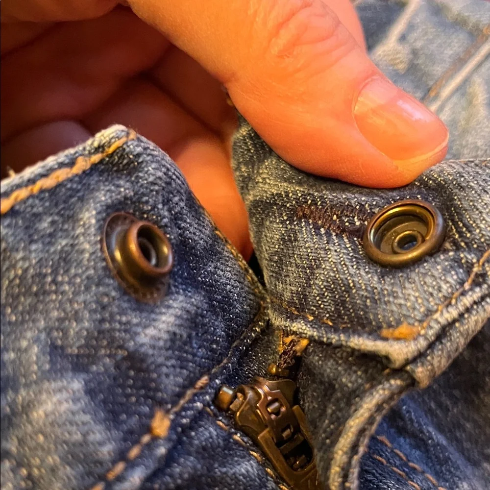 OshKosh B'gosh 7 boys Blue 100% Cotton Denim Jean Shorts adjustable waist EUC